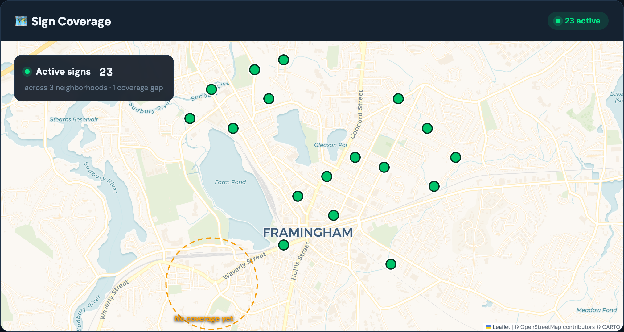 Sign map view